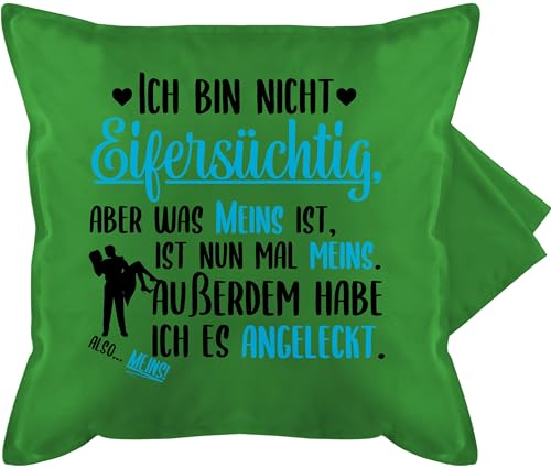 Shirtracer Kissenbezug - Valentinstag Partner Kissen Ideen - Ich Bin Nicht Eifersüchtig - meins ist ist meins - 50 x 50 cm - Grün - liebeskissen mit Spruch liebes Geschenk walentinstag angeleckt Shirtracer Kissenbezug - Valentinstag Partner Kissen Ideen - Ich Bin Nicht Eifersüchtig - meins ist ist meins - 50 x 50 cm - Grün - liebeskissen mit Spruch liebes Geschenk walentinstag angeleckt von Shirtracer