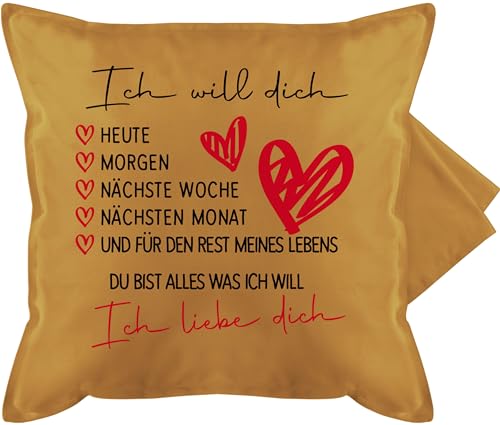 Kissenbezug - Valentinstag Kissen Ideen - Liebes Geschenk Papa Mama Frauen Männer Freund Freundin Love Liebeserklärung Entschuldigung Partner Sie Ihn - 50 x 50 cm - Gelb - valentinstags für von Shirtracer