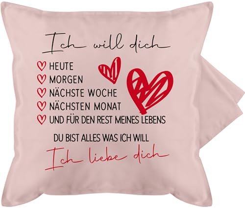 Kissenbezug - Valentinstag Kissen Ideen - Liebes Geschenk Papa Mama Frauen Männer Freund Freundin Love Liebeserklärung Entschuldigung Partner Sie Ihn - 50 x 50 cm - Hellrosa - liebe hab dich lieb von Shirtracer