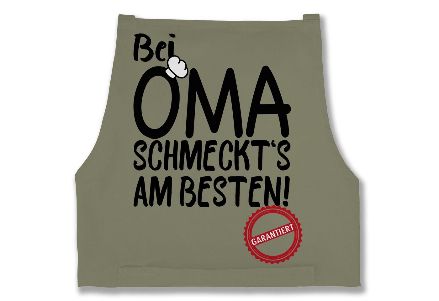 Shirtracer Kochschürze Bei Oma schmeckts am besten, (1-tlg), Oma Großmutter Omi von Shirtracer