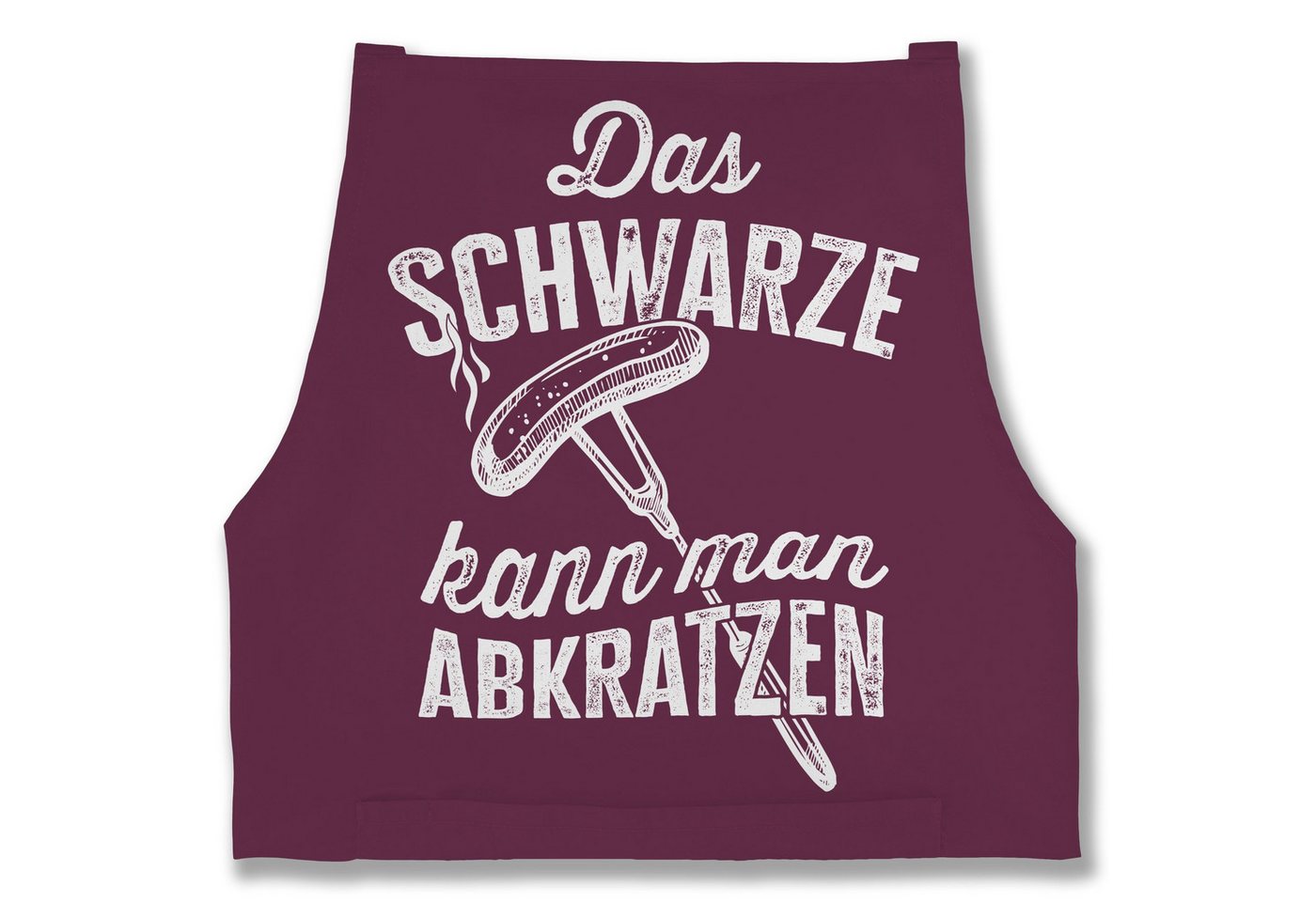 Shirtracer Kochschürze Das Schwarze kann man abkratzen - Grillfreunde Grillen Grillgeschenke, (1-tlg), Grillschürze von Shirtracer