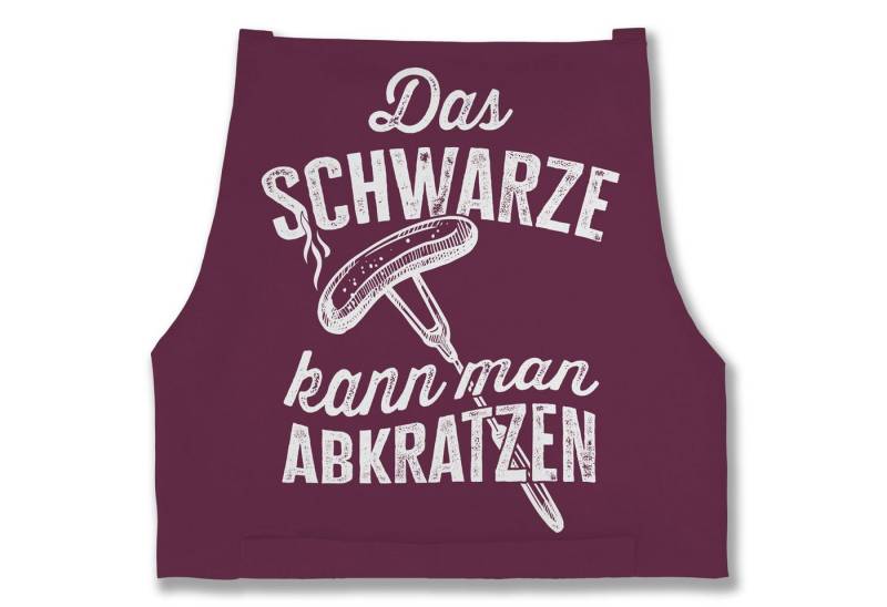 Shirtracer Kochschürze Das Schwarze kann man abkratzen - Grillfreunde Grillen Grillgeschenke, (1-tlg), Grillschürze von Shirtracer