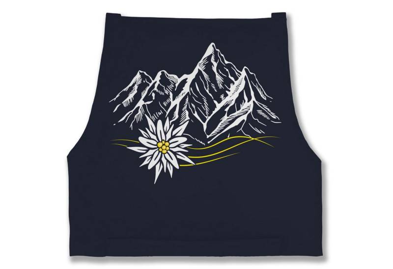 Shirtracer Kochschürze Edelweiß Berge Wandern Wanderlust Berg ruft Alpen, (1-tlg), Kochschürze als Mode zum Oktoberfest von Shirtracer