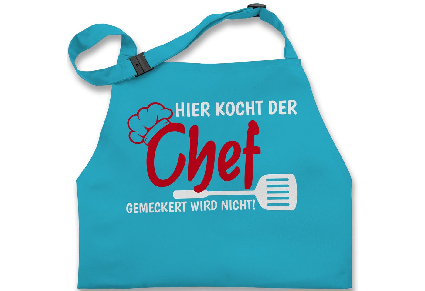 Shirtracer Kochschürze Hier kocht der Chef gemeckert wird nicht I Geschenk Kochen I Hobbykoch, (1-tlg), Kochschürze von Shirtracer