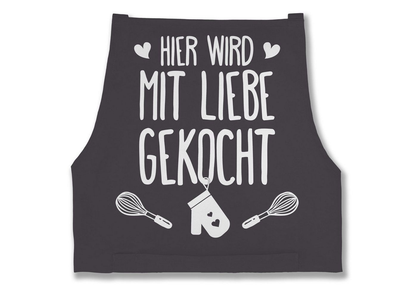 Shirtracer Kochschürze Hier wird mit Liebe gekocht, (1-tlg), Kochschürze von Shirtracer