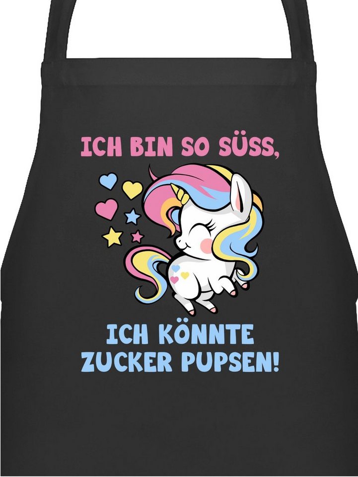 Shirtracer Kochschürze Ich bin so süß ich könnte Zucker pupsen, (1-tlg), Lustige Witzige Schürze Erwachsene von Shirtracer