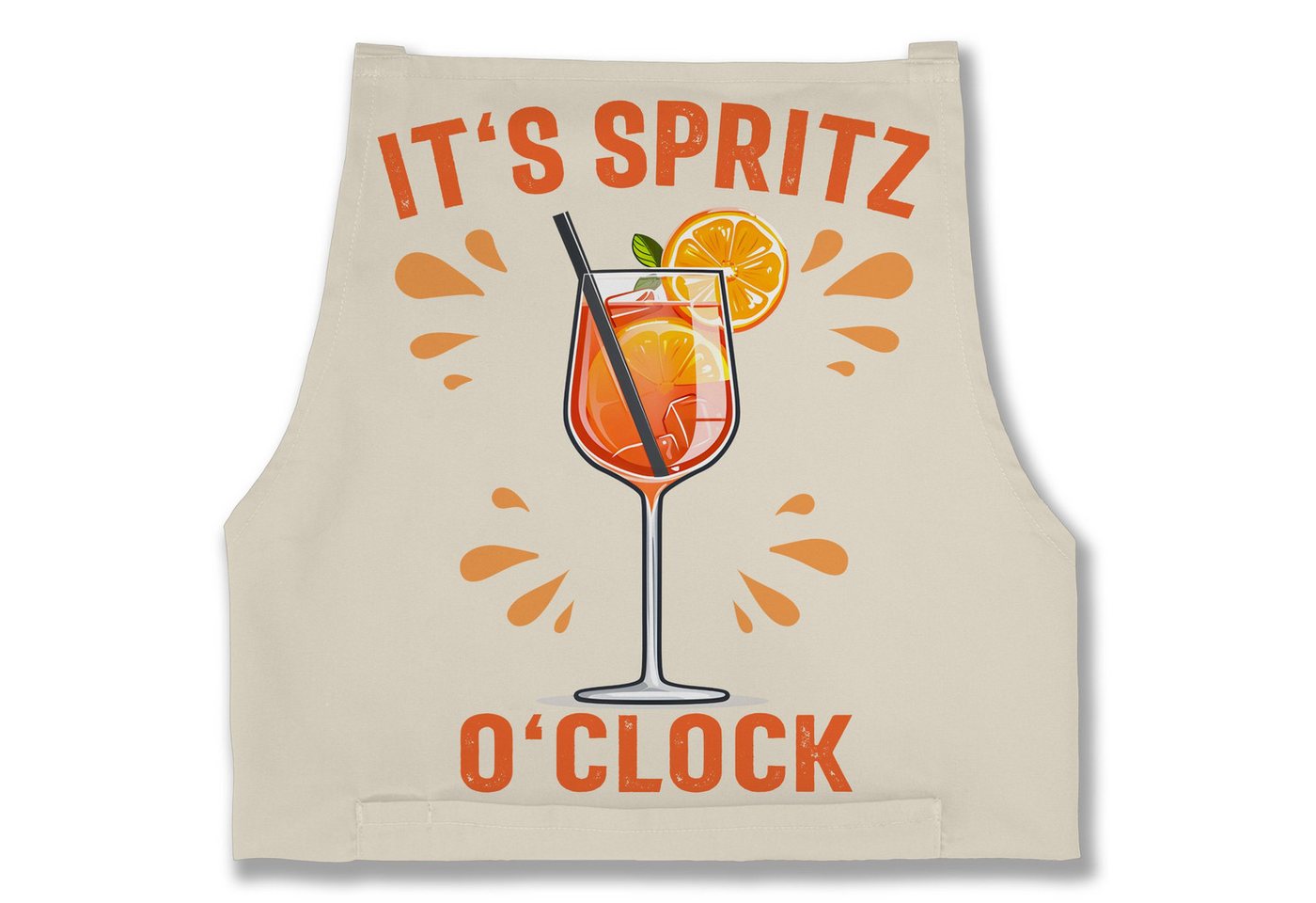 Shirtracer Kochschürze Its Spritz o Clock Lustiges Geschenk Aperol Spritz Kostüm Fasching Ape, (1-tlg), Karneval & Fasching von Shirtracer