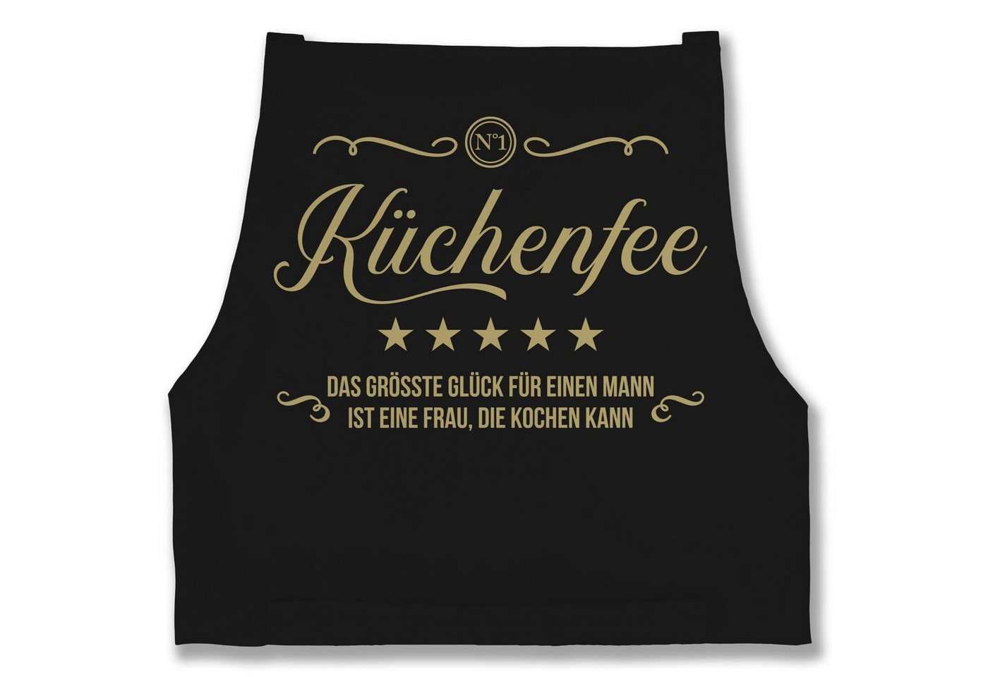 Shirtracer Kochschürze Küchenfee Das größte Glück für einen Mann, (1-tlg), Kochschürze Damen Frauen von Shirtracer