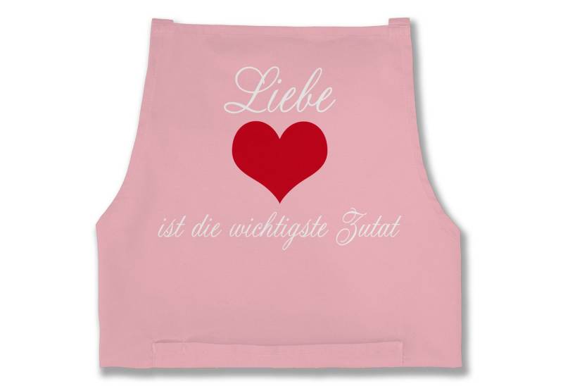Shirtracer Kochschürze Liebe ist die wichtigste Zutat I Geschenk Kochen I Hobbyköche, (1-tlg), Kochschürze von Shirtracer
