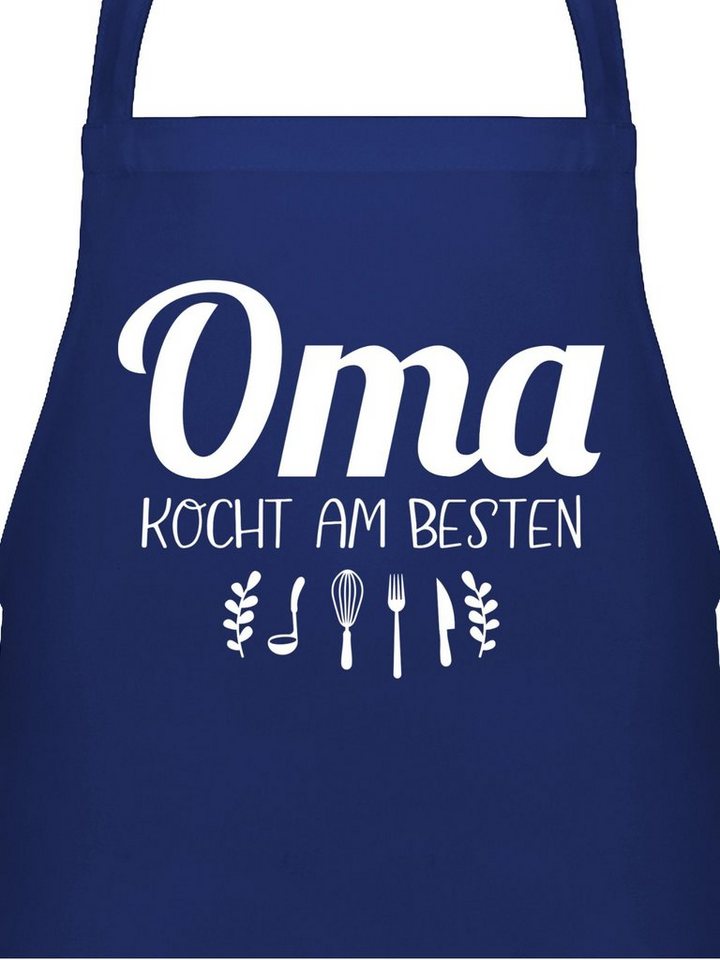 Shirtracer Kochschürze Oma kocht am besten, (1-tlg), Küchenschürze zum Kochen von Shirtracer