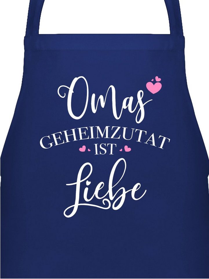 Shirtracer Kochschürze Omas Geheimzutat ist Liebe - Geschenk Omi Weihnachten Geburtstag, (1-tlg), Oma Großmutter Omi von Shirtracer