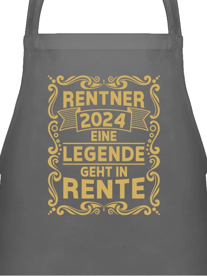 Shirtracer Kochschürze Rentner 2024 Eine Legende geht in Rente, (1-tlg), Rentner Küchen-Schürze zum Kochen von Shirtracer