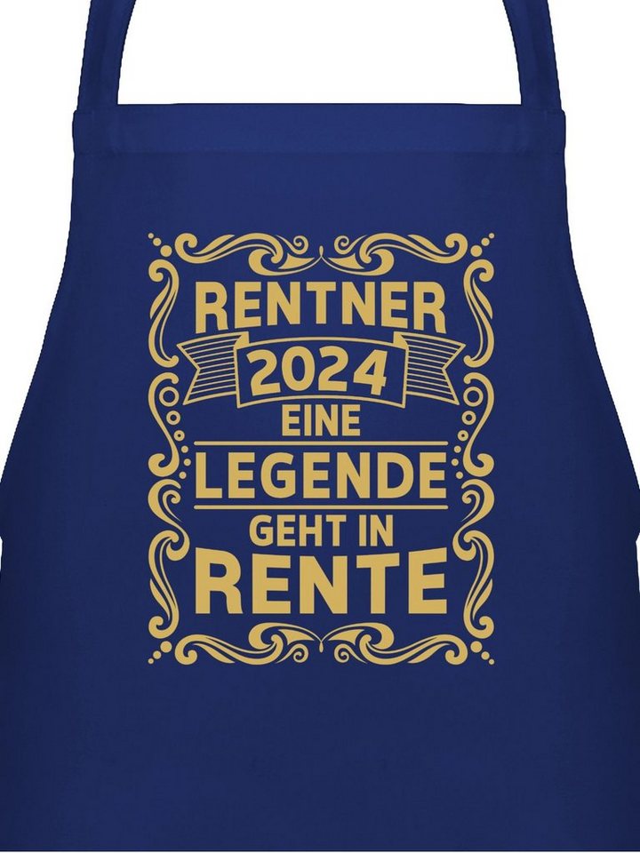 Shirtracer Kochschürze Rentner 2024 Eine Legende geht in Rente, (1-tlg), Rentner Küchen-Schürze zum Kochen von Shirtracer