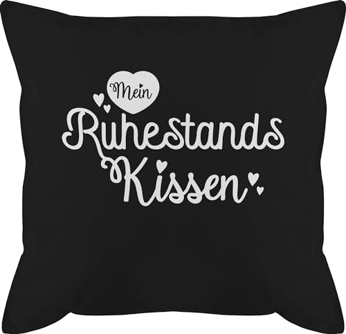 50x50 - Rentner Deko Ruhestand Rente - Mein Ruhestands Kissen - 50 x 50 cm - Schwarz - rentner+kissen pension schmusekissen renter mit füllung pensionisten männerkissen pensionierung kissenhülle von Shirtracer