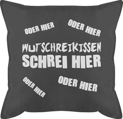 Kissen 50x50 - Statement - Wutschreikissen - schrei Hier - 50 x 50 cm - Grau - wutkissen Statement-Kissen Statements Wut männerkissen spruchkissen kopfkissen schwarz sprüche schreien schmusekissen Kissen 50x50 - Statement - Wutschreikissen - schrei Hier - 50 x 50 cm - Grau - wutkissen Statement-Kissen Statements Wut männerkissen spruchkissen kopfkissen schwarz sprüche schreien schmusekissen von Shirtracer