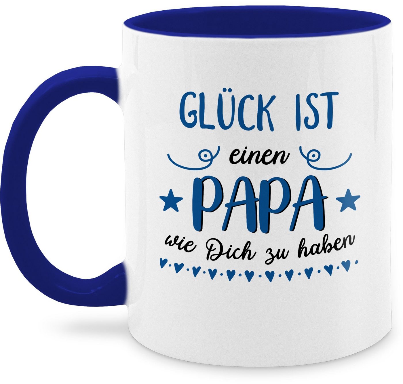 Shirtracer Tasse Glück ist einen Papa wie dich zu haben - Geschenk, Keramik, Geschenk Vatertag Kaffeetasse von Shirtracer