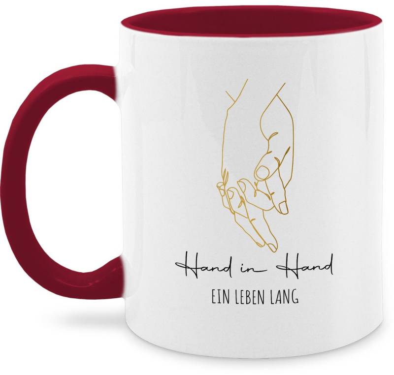Shirtracer Tasse Hand in Hand ein leben lang, Liebe, Partnerschaft, Lebenspartnersch, Keramik, Pärchen Shirtracer Tasse Hand in Hand ein leben lang, Liebe, Partnerschaft, Lebenspartnersch, Keramik, Pärchen von Shirtracer