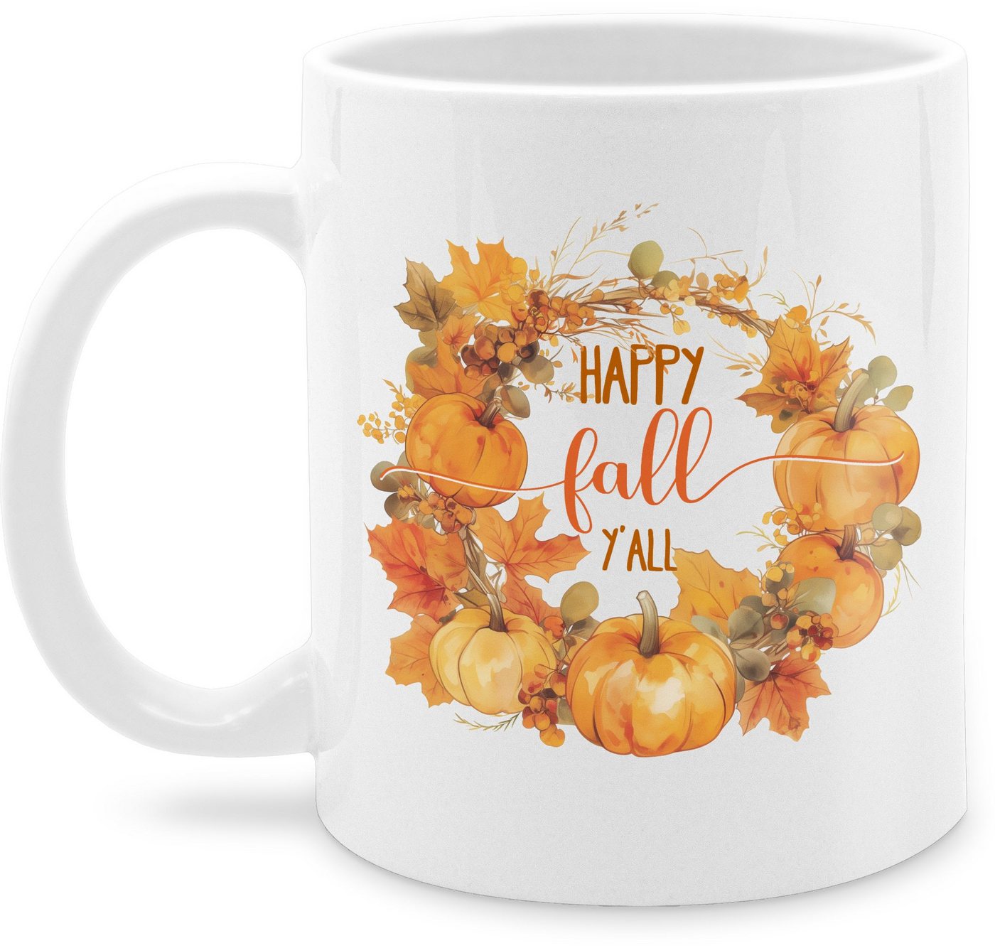 Shirtracer Tasse Happy Fall Y all, Herbstliches Kürbisdesign, Herbstliches Motiv mit, Keramik, Halloween Tassen Shirtracer Tasse Happy Fall Y all, Herbstliches Kürbisdesign, Herbstliches Motiv mit, Keramik, Halloween Tassen von Shirtracer