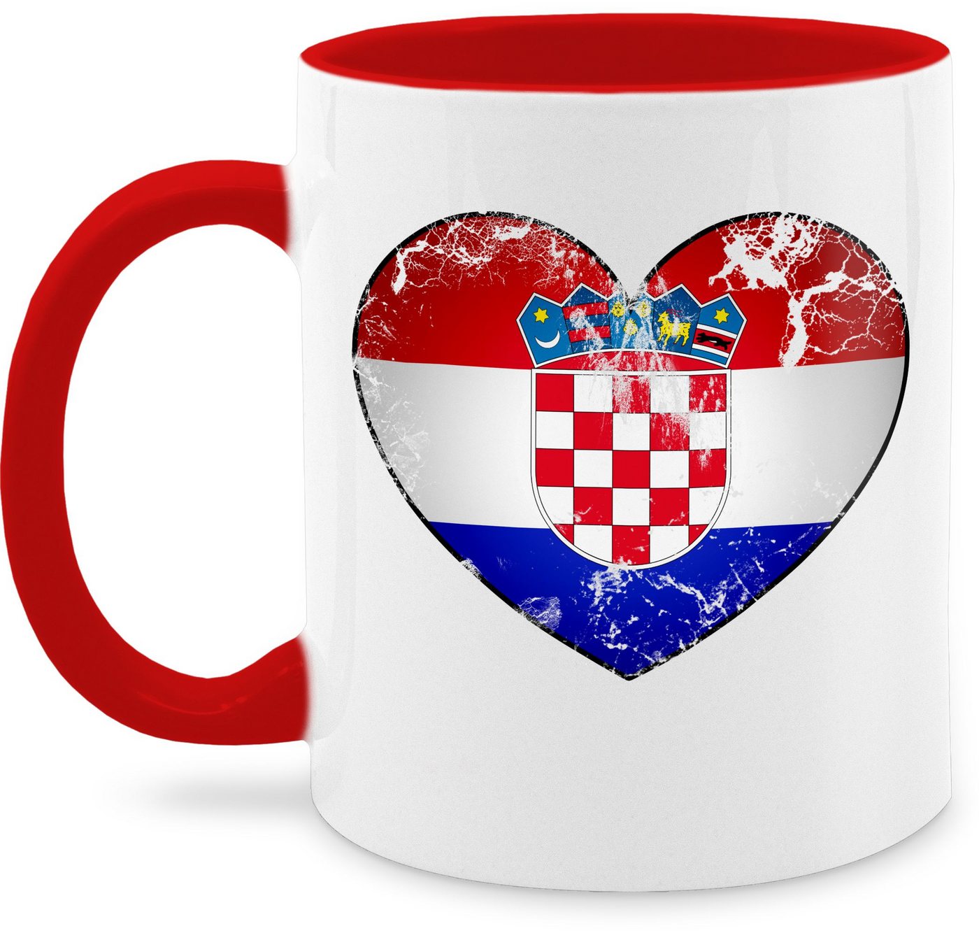 Shirtracer Tasse Kroatien Croatia, Keramik, 2024 Fussball EM Fanartikel von Shirtracer