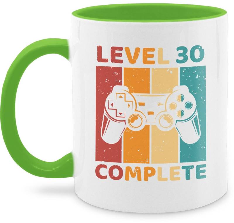 Shirtracer Tasse Level 30 Complete - Dreizig Freigeschalten Unlocked Completed - Zocker, Keramik, 30. Geburtstag Tasse von Shirtracer