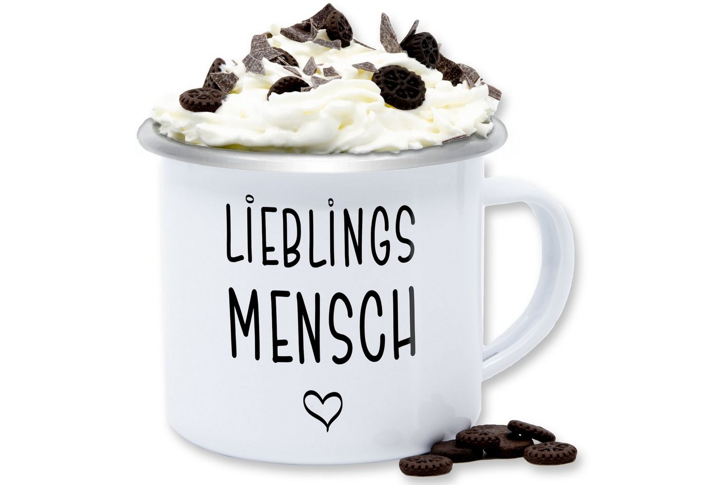 Shirtracer Tasse Lieblingsmensch, Stahlblech, Pärchen von Shirtracer