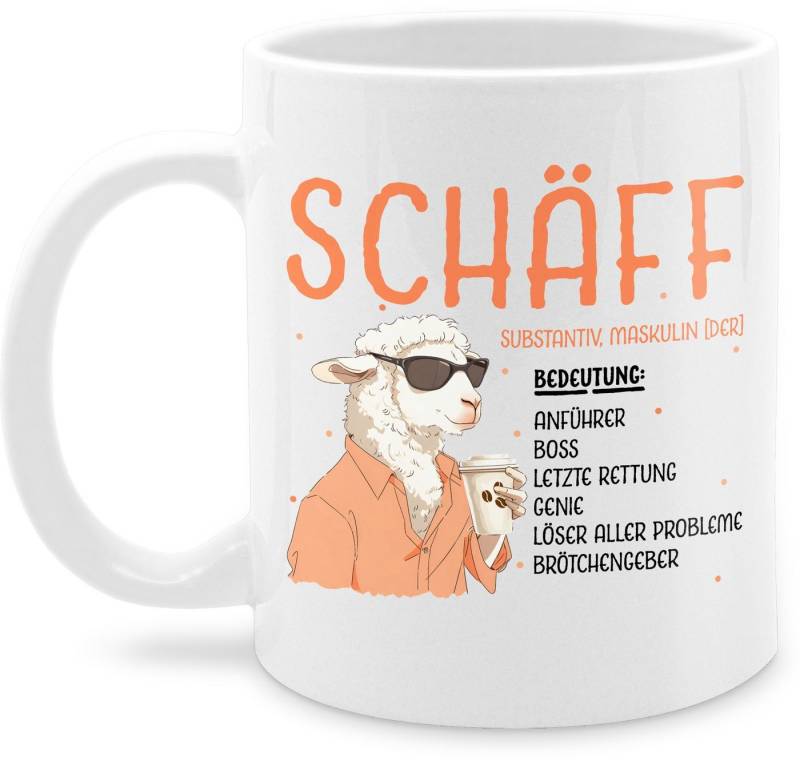 Shirtracer Tasse Schäff - Geschenk Chef Leiter Vorgesetzter Anführer Lustig Witzig Weih, Keramik, Kaffeetasse Job Geschenk von Shirtracer