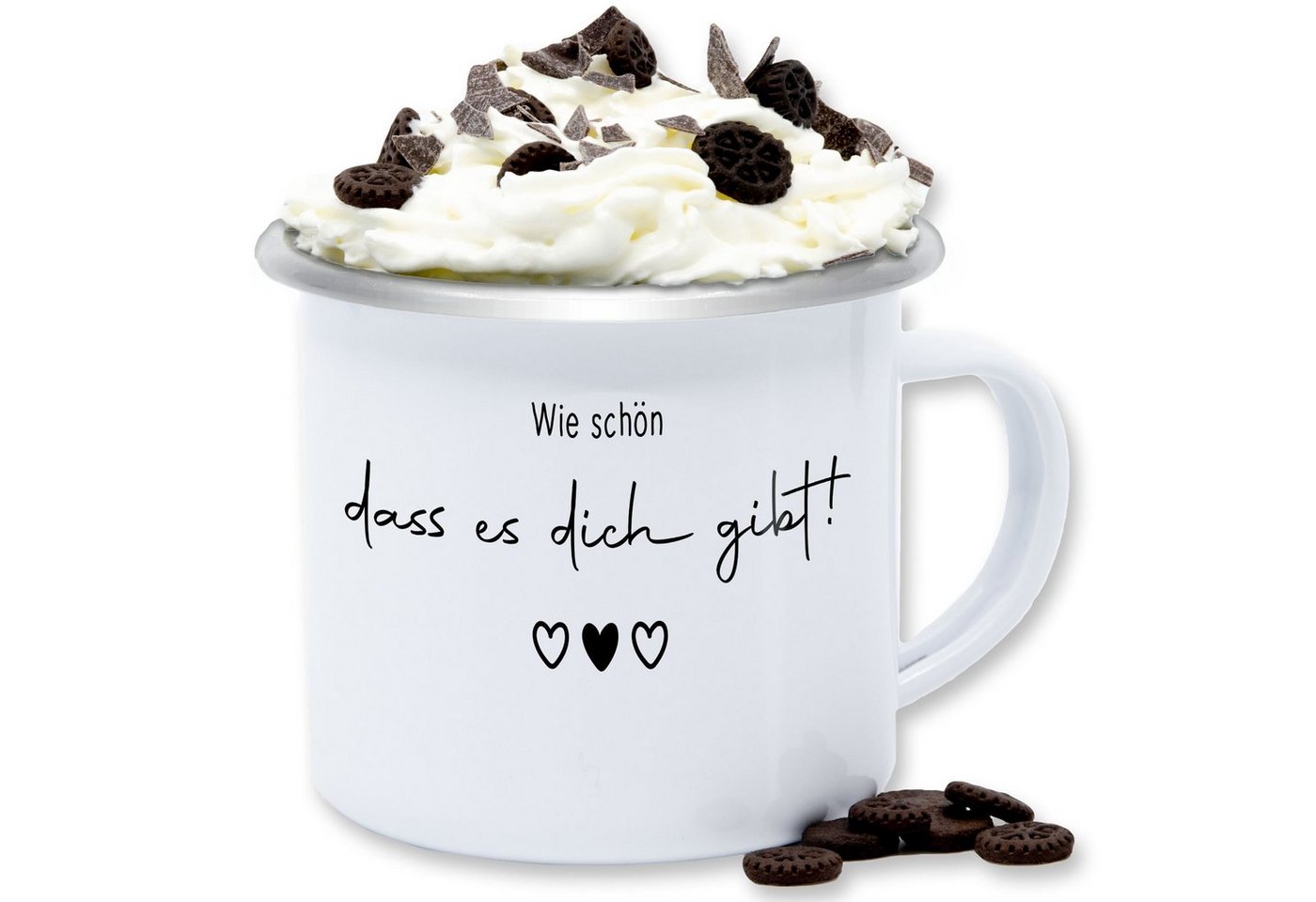 Shirtracer Tasse Wie schön dass es Dich gibt - Schöne Geschenke Beste Freundin Besten F, Stahlblech, Freundin von Shirtracer