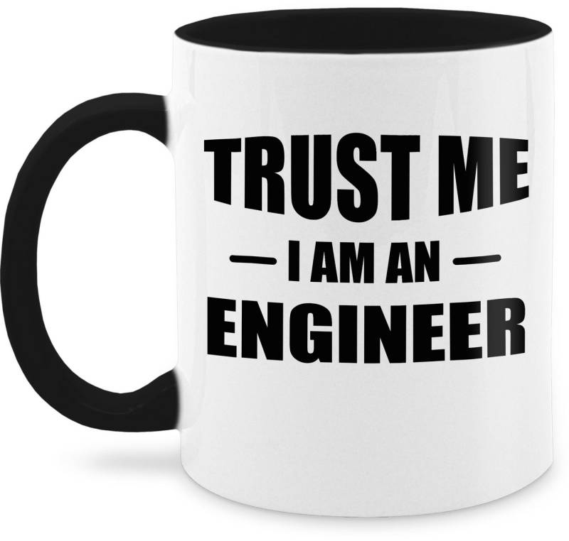 Shirtracer Tasse Trust me i am an Engineer schwarz, Keramik, Kaffeetasse Job Geschenk von Shirtracer