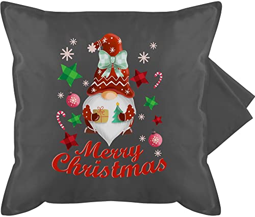 Shirtracer Kissenbezug - Weihnachtskissen Christmas Geschenke - Weihnachtlicher Wichtel - 50 x 50 cm - Grau - weihnachtskissenbezug Weihnachts-Kissen weihnacht weihnachtlich Kissen von Shirtracer