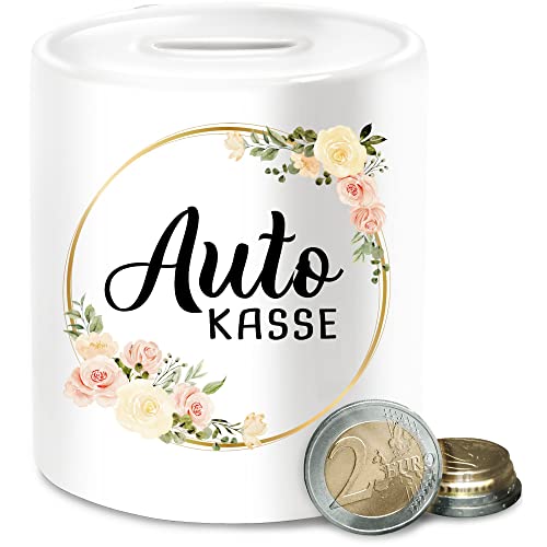 Boho Spardosen - Spardose Autokasse I Sparen auf Auto I Geldgeschenk für Auto - Unisize - Weiß - Auto-spardose chic Stil Keramik von Shirtracer