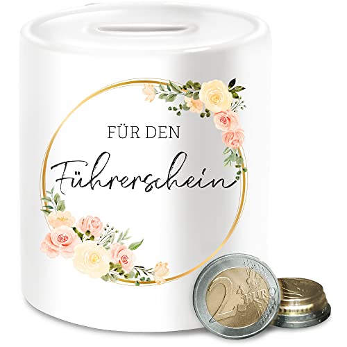 Spardose - Für den Führerschein - Fahrprüfung Geschenk - Unisize - Weiß - Kasse Auto fahrausweis Keramik Moped sparbüchse spardosen von Shirtracer