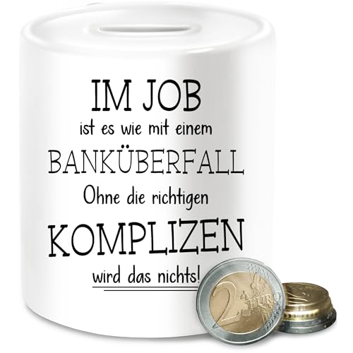 Spardose - Im Job ist es wie mit einem Banküberfall | Arbeiten ist wie EIN Banküberfall | Abschiedsgeschenk Kollegen | Abschied Kollegin Lustig | Geschenke Kollege - Unisize - Weiß Spardose - Im Job ist es wie mit einem Banküberfall | Arbeiten ist wie EIN Banküberfall | Abschiedsgeschenk Kollegen | Abschied Kollegin Lustig | Geschenke Kollege - Unisize - Weiß von Shirtracer
