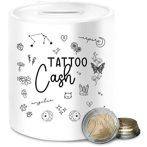 Spardose - Spardosen - Tattoo Cash - Geld fürs Tattoo Geschenk - Unisize - Weiß - Kasse Money für Studio Geschenkideen gutscheine geldgeschenk Dich von Shirtracer