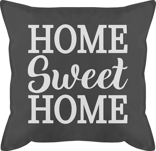 Kissen 50x50 - Statement - Home Sweet Home- weiß - 50 x 50 cm - Grau - Statement-Kissen Statements mit füllung kopfkissen schwarz sprüche bezug zierkissen Pillow sofakissen Sofa Kissen 50x50 - Statement - Home Sweet Home- weiß - 50 x 50 cm - Grau - Statement-Kissen Statements mit füllung kopfkissen schwarz sprüche bezug zierkissen Pillow sofakissen Sofa von Shirtracer