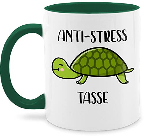 Tassen 325ml - Statement Sprüche - Anti Stress Tasse Schildkröte - 325 ml - Petrolgrün - mit turtle lustige spruechen antistress kaffeetasse geschenk sprüchen sprüche, anti-stress kaffetassen von Shirtracer