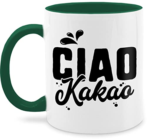 Tasse Tassen 325ml - Statement Sprüche - Ciao Kakao - 325 ml - Petrolgrün - mit spruch sarkasmus teetasse kaffee kaffeetasse lustige kakaobecher sprüchen wärmende schönem groß kakaotassen von Shirtracer