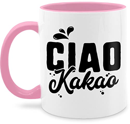 Tasse Tassen 325ml - Statement Sprüche - Ciao Kakao - 325 ml - Rosa - kakaotassen spruchtasse spruechen tschau kakaobecher kaffeetasse mit spruch sprueche kaffetassen spruchtassen sprüche, von Shirtracer