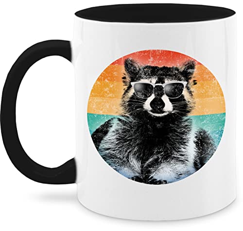 Tasse Tassen 325ml - Statement - Cooler Waschbär Raccoon - 325 ml - Schwarz - kaffetassen sprüche statements waschbären nur noch eine pflanze kaffeetasse teetasse cup kaffe von Shirtracer