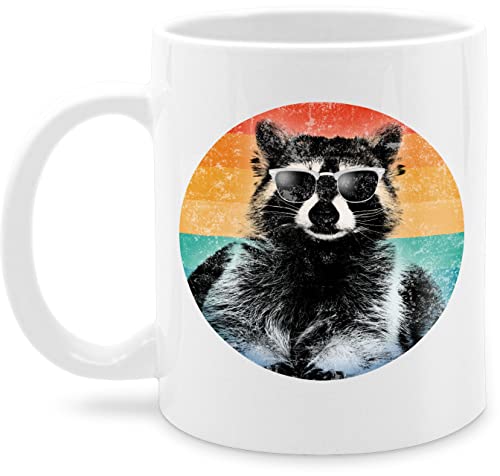 Tasse Tassen 325ml - Statement - Cooler Waschbär Raccoon - 325 ml - Weiß - kaffetassen sprüche statements waschbären teetasse kaffeetasse nur noch eine pflanze cup kaffe von Shirtracer