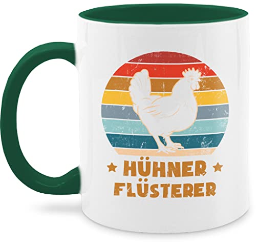 Tasse Tassen 325ml - Statement - Hühner Flüsterer Vintage - 325 ml - Petrolgrün - kaffetassen sprüche statements huhn kaffeetassen kaffeetasse teetasse coffee cup nur noch eine pflanze haferl von Shirtracer