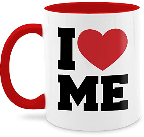 Tasse Tassen 325ml - Statement - I love me - Selbstverliebt Narzissmus Ich liebe mich - 325 ml - Rot - mug kaffeebecher teetassen cup kaffetassen teetasse funcup mugs kakao groß wärmende kaffe von Shirtracer