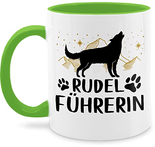 Tasse Tassen 325ml - Statement - Rudelführerin - 325 ml - Hellgrün - teetasse hund kaffetassen sprüche statements hundemotiv schokotasse hunde kaffeetasse nur noch eine pflanze mit wärmende von Shirtracer