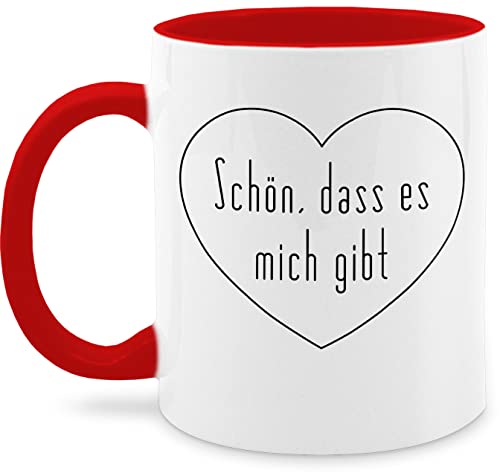 Tasse Tassen 325ml - Statement Sprüche - Schön, dass es mich gibt Geschenk Beste Freundin für den Freund - 325 ml - Rot - freundschaftstasse spruchtasse sarkasmus spruch liebe cup mit von Shirtracer