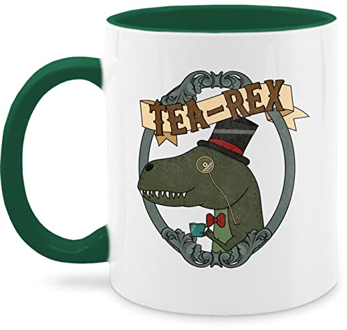 Tasse Tassen 325ml - Statement - Tea-Rex Rahmen - 325 ml - Petrolgrün - trex kaffetassen sprüche statements dinosaurier milchkaffeetasse tea spruch kaffeetasse t rex kakaobecher t-rex milchkaffee von Shirtracer