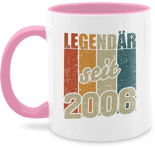 Tasse Tassen 325ml - 18. Geburtstag - Legendär seit 2006-325 ml - Rosa - 18 geschenk zum eighteen volljährigkeit 18-18-geburtstag (18) 18ten endlich geschenke 18.geburtstag feiern von Shirtracer