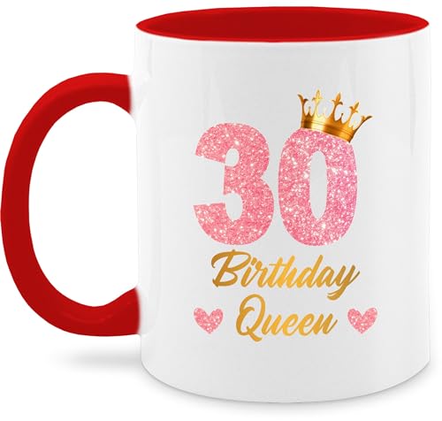 Tasse Tassen 325ml - 30. Geburtstag - 30 Birthday Queen Geburtstags Königin Geburtstagsgeschenk 30-325 ml - Rot - kaffeetassen zum 30ig kaffeetasse geschenk 30ter dreissig 30ten 30iger jahre von Shirtracer