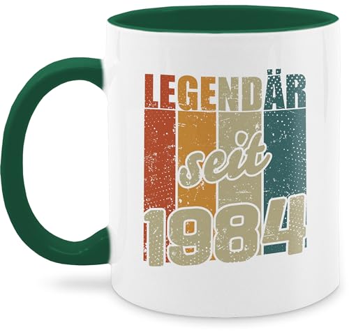 Tasse Tassen 325ml - 40. Geburtstag - Legendär seit 1984 - Vintage Farben - 325 ml - Petrolgrün - geschenk zum 40er 40 jahre 40ste geschenke 40.+geburtstag+lustige+geschenke lustiges von Shirtracer
