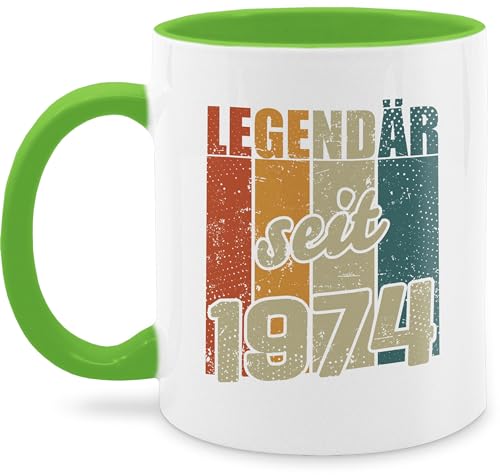 Tasse Tassen 325ml - 50. Geburtstag - Legendär seit 1974-325 ml - Hellgrün - 50 1973 zum 50.geburtstag 50ger 50igster 50er jahre 50igsten fuenfzig fuffzig 50zigsten 50.geb 50th birthday fifty von Shirtracer