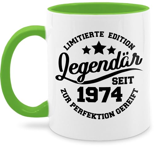 Tasse Tassen 325ml - 50. Geburtstag - Legendär seit 1974-325 ml - Hellgrün - 1973 50 50.geburtstag kaffeebecher 50er fanmug (50) kaffeetasse 50iger wärmende fünfzig 50-geburtstag 50zigster von Shirtracer