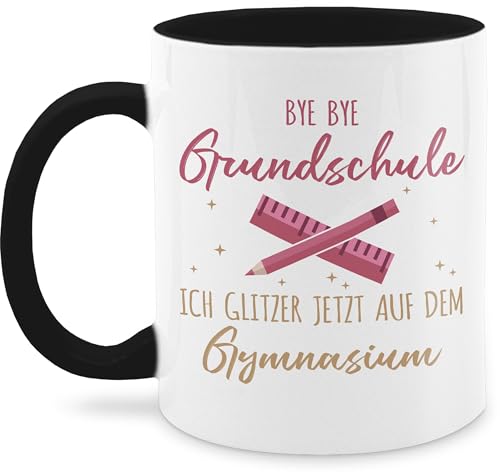Tasse Tassen 325ml - Abgänger - Bye Bye Grundschule ich glitzer jetzt auf dem Gymnasium | Gymnasium Einschulung | Einschulung 5. Klasse | Schulwechsel ins Gymi | Grundschule Abschied - 325 ml von Shirtracer